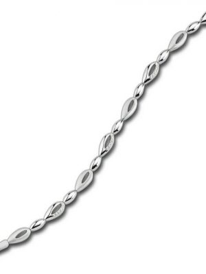 Balia Silberarmband "D2BAA0003SW Balia Armband für Damen mattiert" (Armband, Armband), Echtgold Armband (Tropfen) ca. 18,5cm, Silber 925