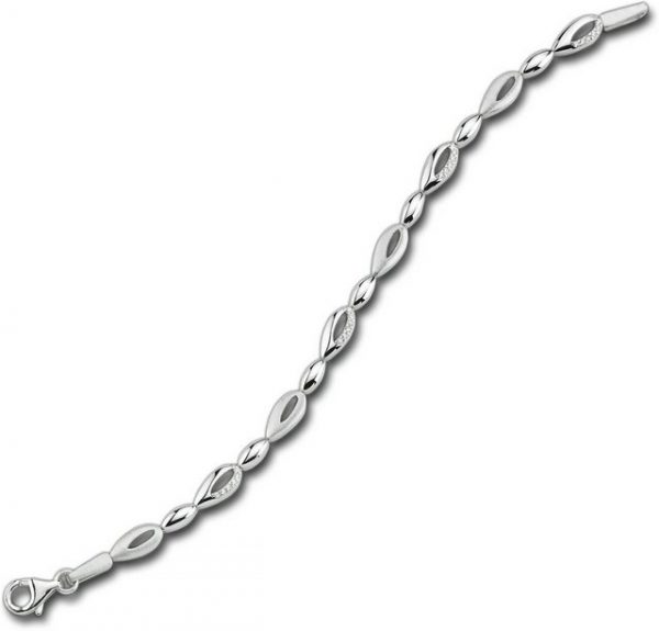 Balia Silberarmband "D2BAA0003SW Balia Armband für Damen mattiert" (Armband, Armband), Echtgold Armband (Tropfen) ca. 18,5cm, Silber 925
