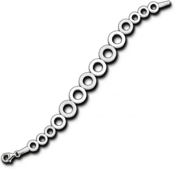 Balia Silberarmband "D2BAA0004SP Balia Armband für Damen glänzend" (Armband, Armband), Echtgold Armband (Kreise) ca. 19,5cm, Silber 925