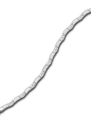 Balia Silberarmband "D2BAA0005SO Balia Armband für Damen mattiert" (Armband, Armband), Echtgold Armband (Welle) ca. 18,5cm, Silber 925