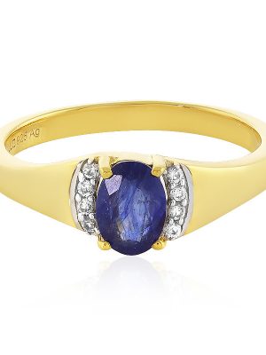 Blauer Madagaskar-Saphir-Silberring