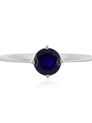 Blauer Madagaskar-Saphir-Silberring