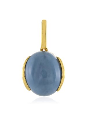 Blauer Opal-Silberanhänger