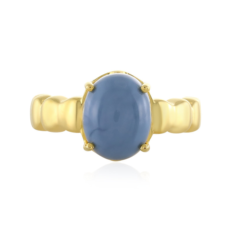 Blauer Opal-Silberring