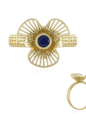 Blauer Saphir-Goldring (Ornaments by de Melo)