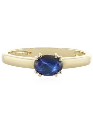 Blauer Stern-Saphir-Goldring