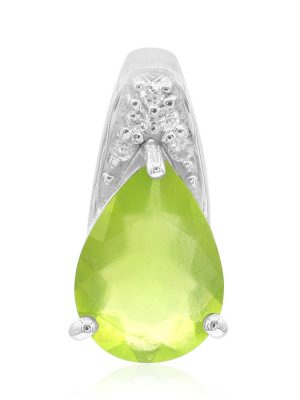 Brasilianischer Grüner Opal-Silberanhänger