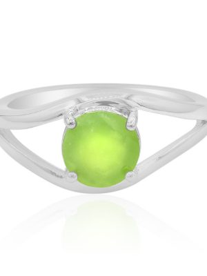 Brasilianischer Grüner Opal-Silberring