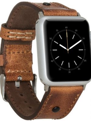 Burkley Wechselarmband "Apple Watch Vintage Leder Wechsel-Armband BA4TNEF", kompatibel mit Apple Watch Series 1-6 in 38/40mm