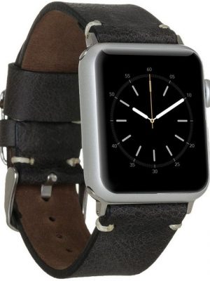 Burkley Wechselarmband "Apple Watch Vintage Leder Wechsel-Armband BA6TN", kompatibel mit Apple Watch Series 1-6 in 38/40mm