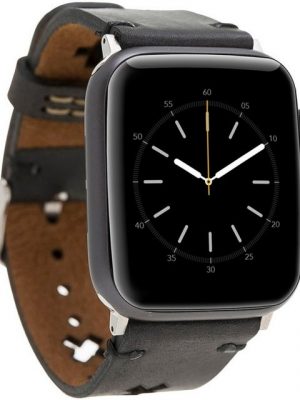 Burkley Wechselarmband "Apple Watch Vintage Leder Wechsel-Armband BA9TN", kompatibel mit Apple Watch Series 1-6 in 38/40mm