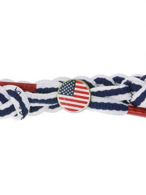 C3 Armband "C3 Textil-Armband cooles Armband USA Flagge Arm-Schmuck Weiß/Blau/Rot"