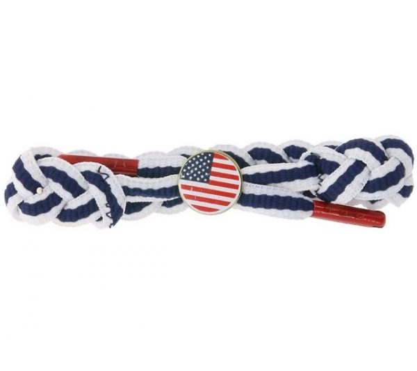 C3 Armband "C3 Textil-Armband cooles Armband USA Flagge Arm-Schmuck Weiß/Blau/Rot"