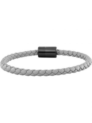 CAÏ Silberarmband "Caï Herren-Armband Leder, Edelstahl", Trendig