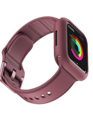 CAKUJA Smartwatch-Armband "Smartwatch gehäuse mit armband - Rot", Kompatibel für Apple Watch-Hülle 38/40/41mm