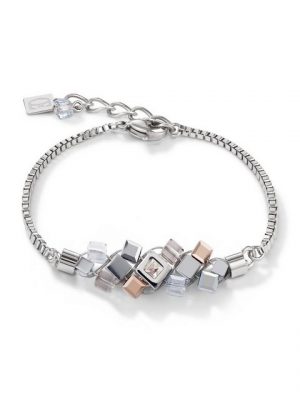 COEUR DE LION Armband "5037/30-1723 Armband Damen GeoCUBE® Cluster Edelstahl Roségold"