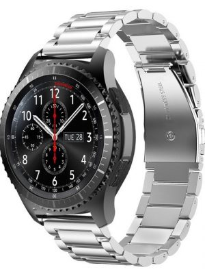 Cadorabo Smartwatch-Armband "22 mm Armband Universal Smartwatch Edelstahl", Smartwatch Ersatzarmband - 22mm - Edelstahl