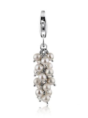 Charm Anhänger Drop Süßwasserzuchtperlen 925 Silber Nenalina Silber