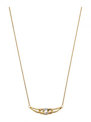 Collier mit Diamanten Gelbgoldfarben
