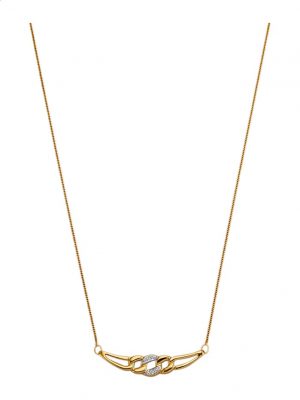 Collier mit Diamanten Gelbgoldfarben