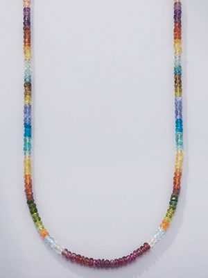 Collier mit Farbsteinen in Silber 925 Diemer Multicolor
