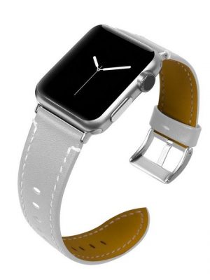 CoverKingz Smartwatch-Armband "Leder Armband für Apple Watch 49/45/44/42mm Band Series Ultra/8/7/6/SE/5/4 Grau"