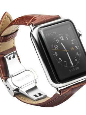 CoverKingz Smartwatch-Armband "Leder Armband für Apple Watch 49/45/44/42mm Band Series Ultra/8/7/6/SE/5/4 braun"