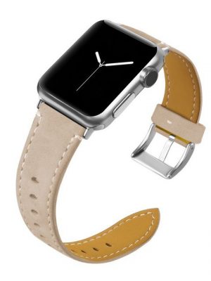 CoverKingz Smartwatch-Armband "Leder Armband für Apple Watch 49/45/44/42mm Retro Series Ultra/8/7/6/SE/5 Khaki"