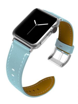 CoverKingz Smartwatch-Armband "Leder Armband für Apple Watch 49/45/44/42mm Retro Series Ultra/8/7/6/SE/5 Türkis"