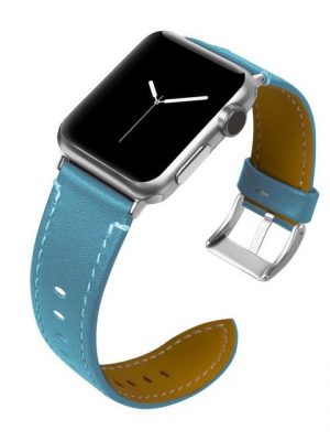 CoverKingz Smartwatch-Armband "Leder Armband für Apple Watch 49/45/44/42mm Retro Series Ultra/8/7/6/SE/5/4 Blau"