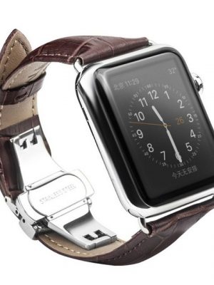 CoverKingz Smartwatch-Armband "Leder Armband für Apple Watch 49/45/44/42mm Series Ultra/8/7/6/SE/5 Dunkelbraun"