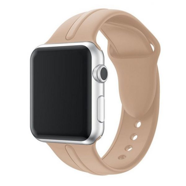 CoverKingz Smartwatch-Armband "Sportarmband für Apple Watch 41/40/38mm Silikon Armband Series 8/7/6/SE/5 Beige"