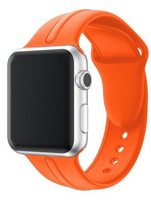 CoverKingz Smartwatch-Armband "Sportarmband für Apple Watch 41/40/38mm Silikon Armband Series 8/7/6/SE/5 Orange"