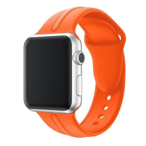 CoverKingz Smartwatch-Armband "Sportarmband für Apple Watch 41/40/38mm Silikon Armband Series 8/7/6/SE/5 Orange"