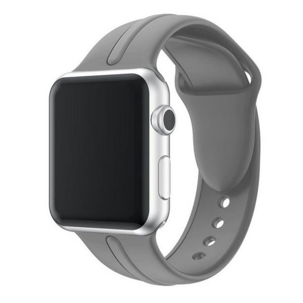 CoverKingz Smartwatch-Armband "Sportarmband für Apple Watch 41/40/38mm Silikon Armband Series 8/7/6/SE/5/4 Grau"