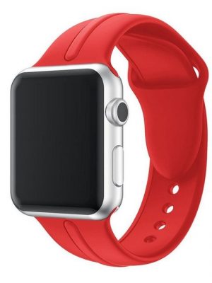 CoverKingz Smartwatch-Armband "Sportarmband für Apple Watch 41/40/38mm Silikon Armband Series 8/7/6/SE/5/4 Rot"