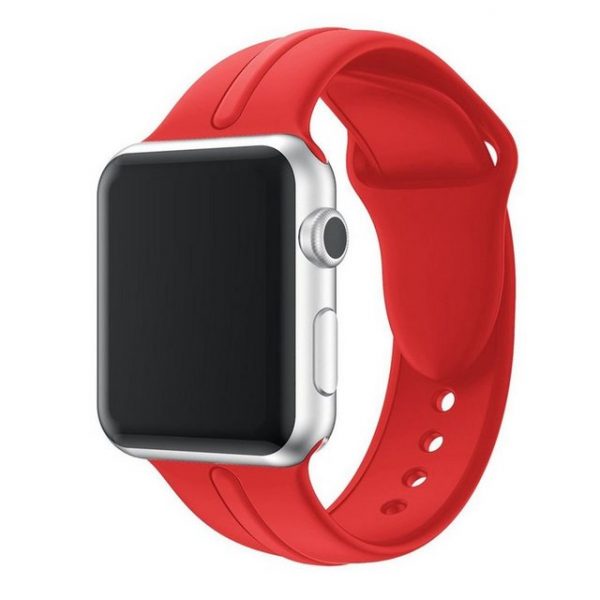 CoverKingz Smartwatch-Armband "Sportarmband für Apple Watch 41/40/38mm Silikon Armband Series 8/7/6/SE/5/4 Rot"