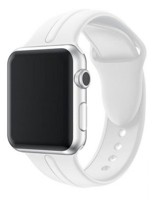 CoverKingz Smartwatch-Armband "Sportarmband für Apple Watch 41/40/38mm Silikon Armband Series 8/7/6/SE/5/4 Weiß"