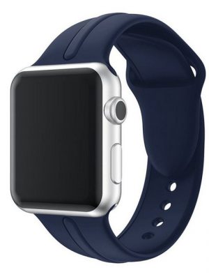 CoverKingz Smartwatch-Armband "Sportarmband für Apple Watch 41/40/38mm Silikon Band Series 8/7/6/SE Dunkelblau"