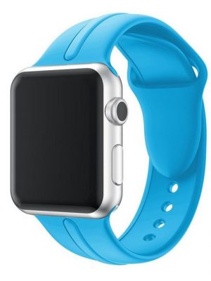 CoverKingz Smartwatch-Armband "Sportarmband für Apple Watch 41/40/38mm Silikon Band Series 8/7/6/SE/5 Hellblau"
