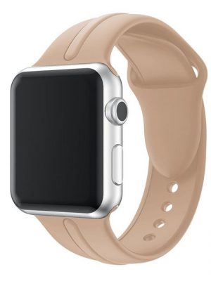 CoverKingz Smartwatch-Armband "Sportarmband für Apple Watch 49/45/44/42mm Silikon Series Ultra/8/7/6/SE/5 Beige"