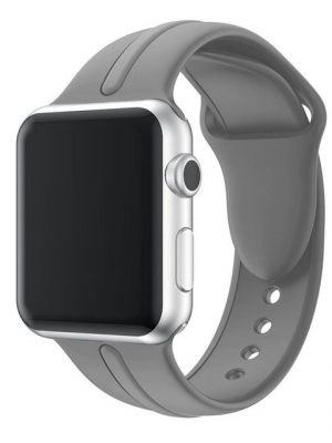 CoverKingz Smartwatch-Armband "Sportarmband für Apple Watch 49/45/44/42mm Silikon Series Ultra/8/7/6/SE/5 Grau"