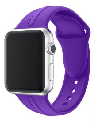 CoverKingz Smartwatch-Armband "Sportarmband für Apple Watch 49/45/44/42mm Silikon Series Ultra/8/7/6/SE/5 Lila"