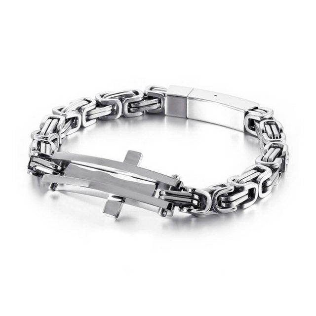 DALMARO.de Edelstahlarmband "Edelstahl Armband DESTINY SILVER" (Edelstahl, Handgefertigt, Stilvoll), Herren Armband inkl. Schmuckschachtel DALMARO.de Edelstahlarmband "Edelstahl Armband DESTINY SILVER" (Edelstahl, Handgefertigt, Stilvoll), Herren Armband inkl. Schmuckschachtel