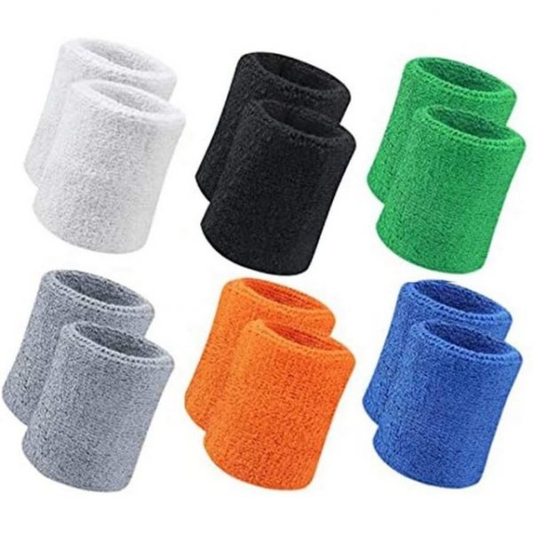 DESI-LEB Handbandage "Sport Wristbands, Schweißbänder Sport Armband Baumwolle Schweißband" (6-tlg)
