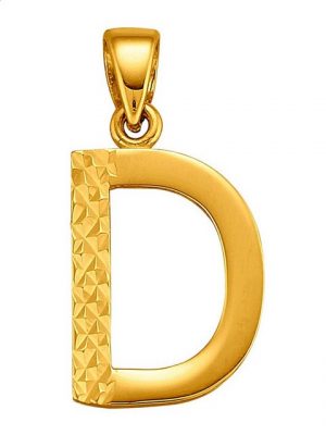 DIEMER GOLD Kettenanhänger "Buchstaben-Anhänger "D""