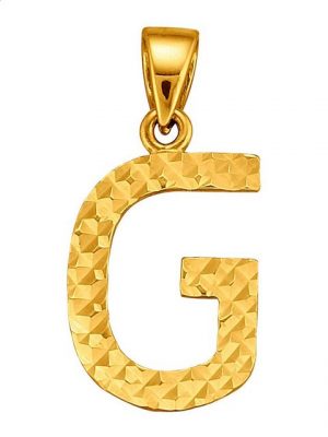 DIEMER GOLD Kettenanhänger "Buchstaben-Anhänger "G""