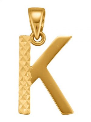 DIEMER GOLD Kettenanhänger "Buchstaben-Anhänger "K""