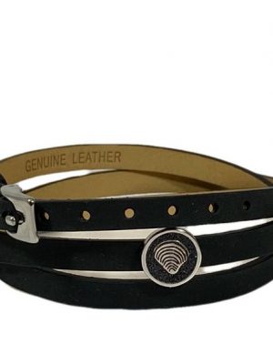 DUR Armband "DUR Schmuck: Armband, Lederarmband schwarz mit Lavasandelement A1598"