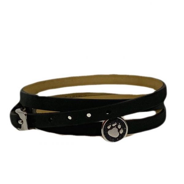 DUR Armband "DUR Schmuck: Armband, Lederarmband schwarz mit Lavasandelement A1598"